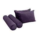 STYLE V4 - Velvet Indoor Daybed Mattress Bolster Backrest Cushion Pillow |COVERS ONLY|