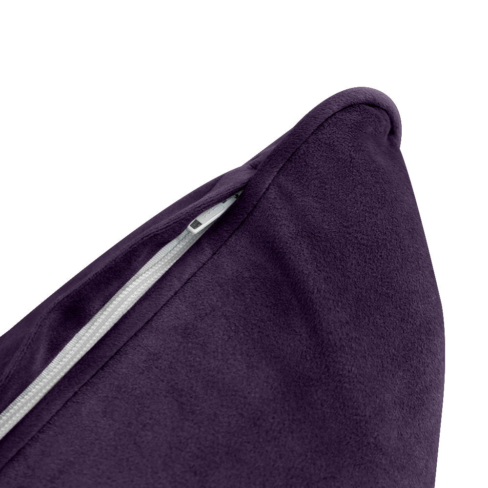 STYLE V4 - Velvet Indoor Daybed Bolster Backrest Cushion Pillow |COVERS ONLY|