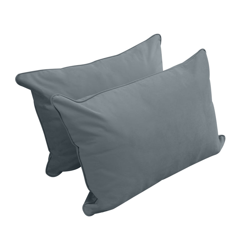 STYLE V4 - Velvet Indoor Daybed Bolster Backrest Cushion Pillow |COVERS ONLY|