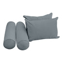 STYLE V4 - Velvet Indoor Daybed Mattress Bolster Backrest Cushion Pillow |COVERS ONLY|