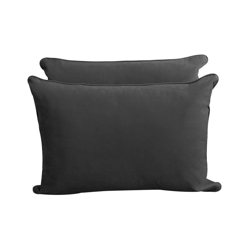STYLE V4 - Velvet Indoor Daybed Bolster Backrest Cushion Pillow |COVERS ONLY|