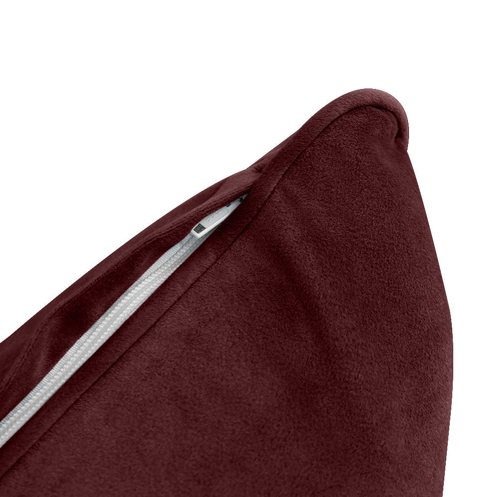 STYLE V4 - Velvet Indoor Daybed Bolster Backrest Cushion Pillow |COVERS ONLY|