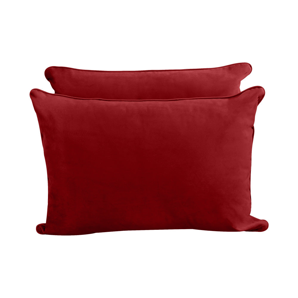STYLE V4 - Velvet Indoor Daybed Bolster Backrest Cushion Pillow |COVERS ONLY|