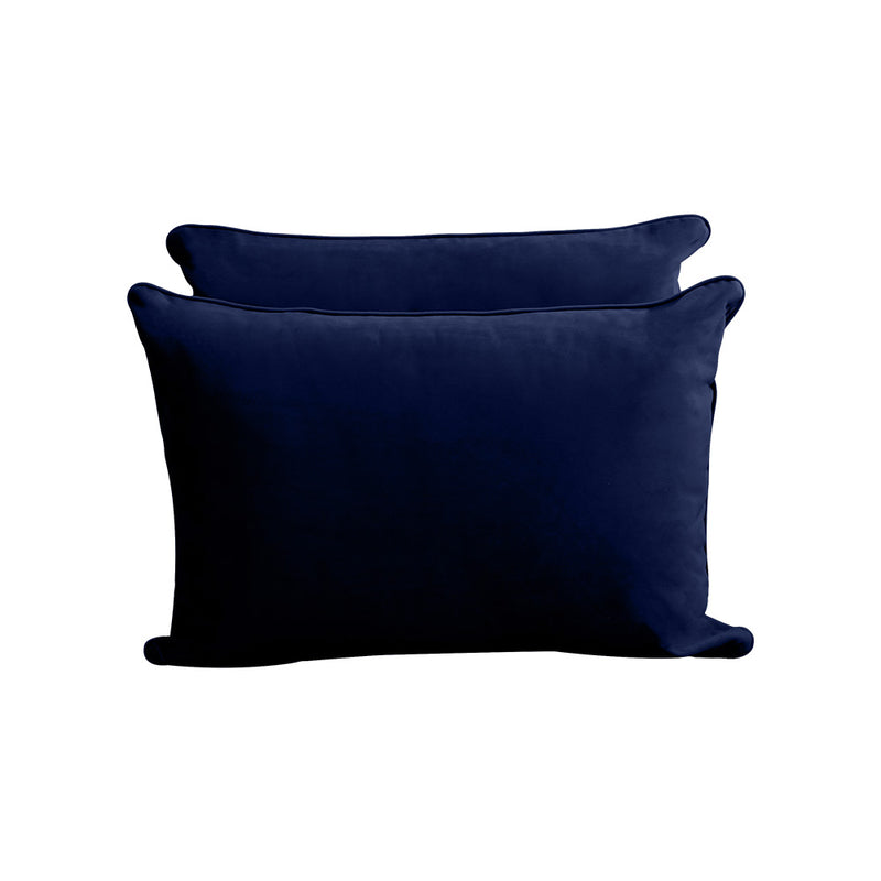 STYLE V4 - Velvet Indoor Daybed Mattress Bolster Backrest Cushion Pillow Complete Set