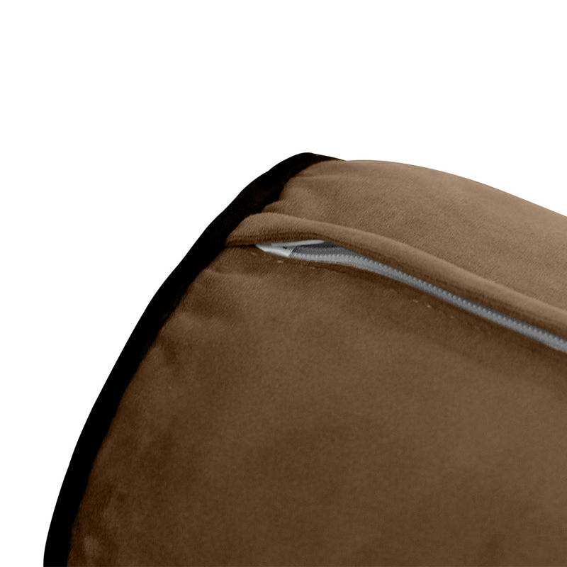 STYLE V2 - Velvet Indoor Daybed Bolster Backrest Cushion Pillow |COVERS ONLY|