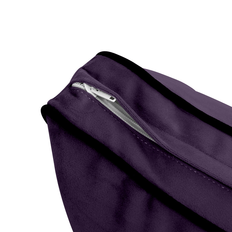 STYLE V2 - Velvet Indoor Daybed Bolster Backrest Cushion Pillow |COVERS ONLY|