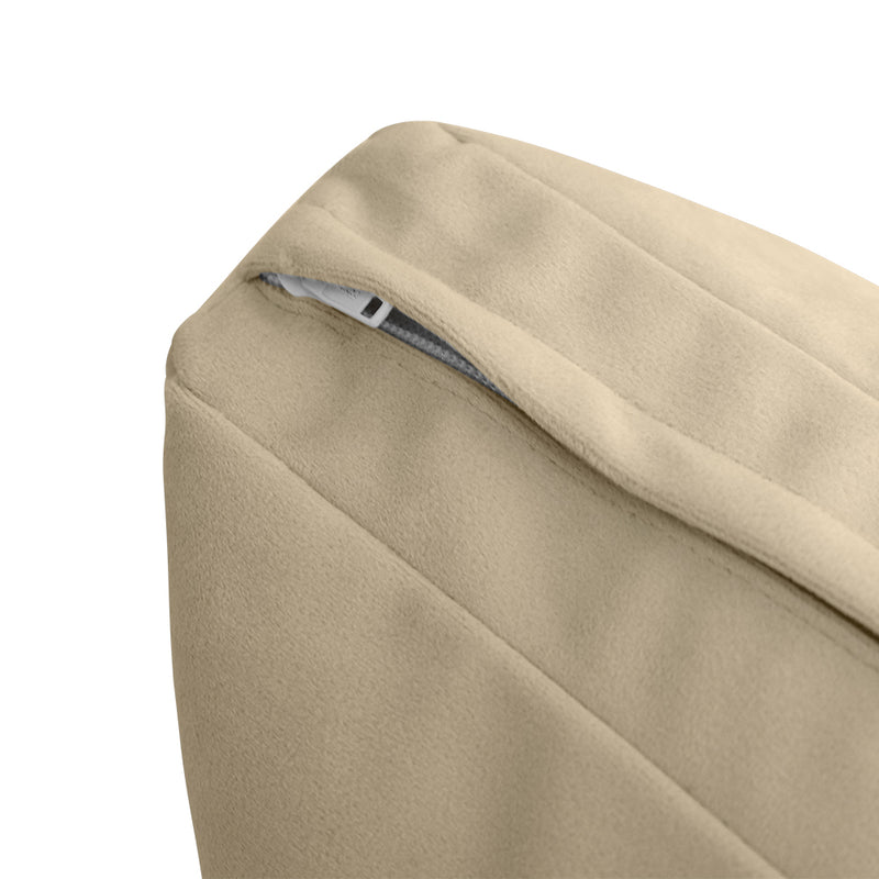 STYLE V2 - Velvet Indoor Daybed Bolster Backrest Cushion Pillow |COVERS ONLY|