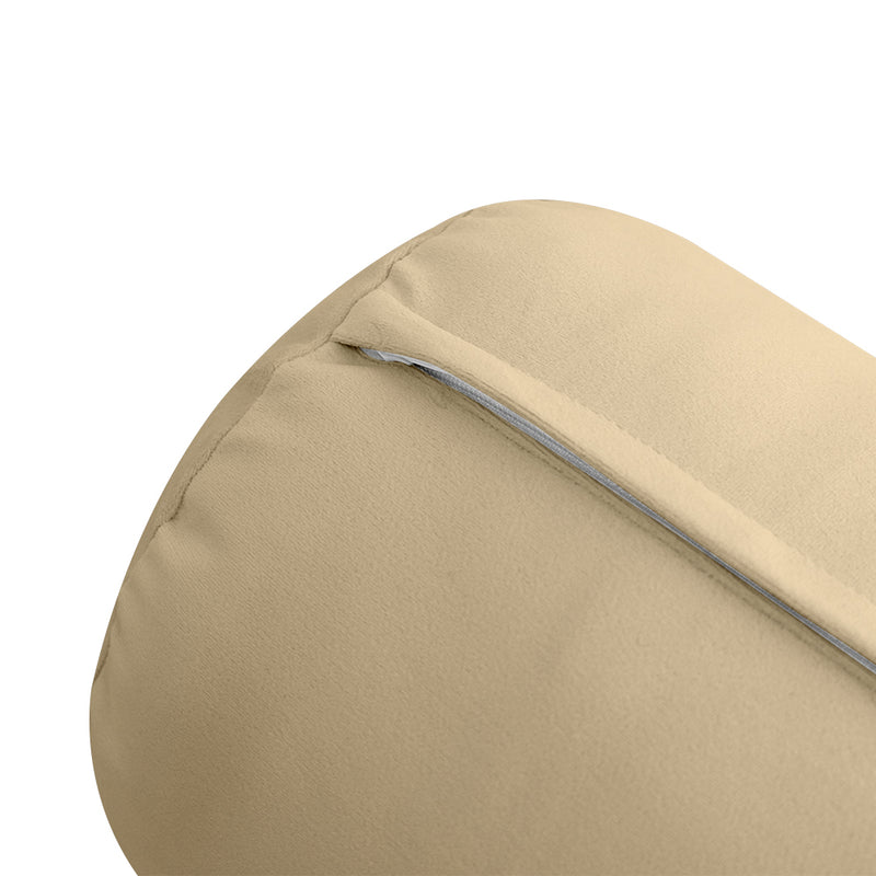STYLE V5 - Velvet Indoor Daybed Bolster Pillow Cushion |COVERS ONLY|