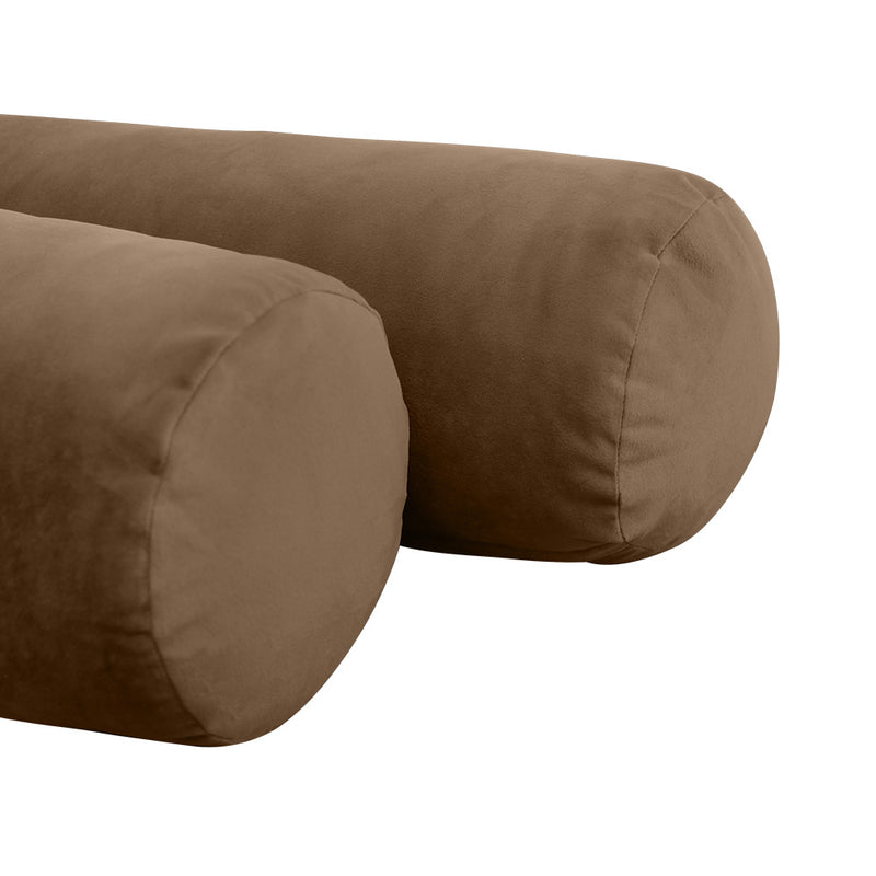 STYLE V5 - Velvet Indoor Daybed Mattress Bolster Cushion Pillow Complete Set