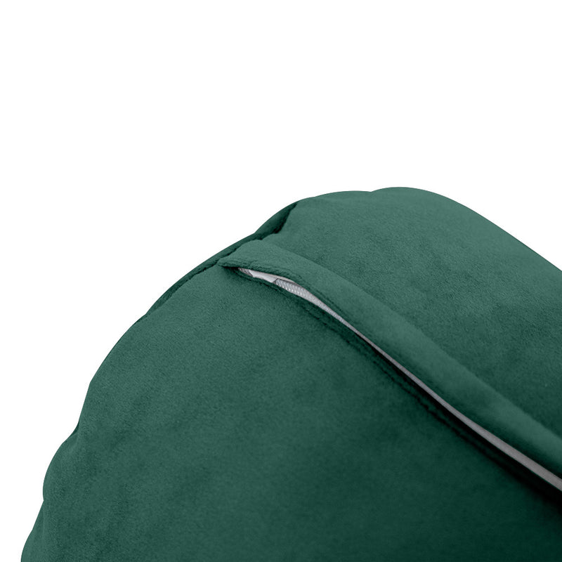 STYLE V4 - Velvet Indoor Daybed Bolster Backrest Cushion Pillow |COVERS ONLY|
