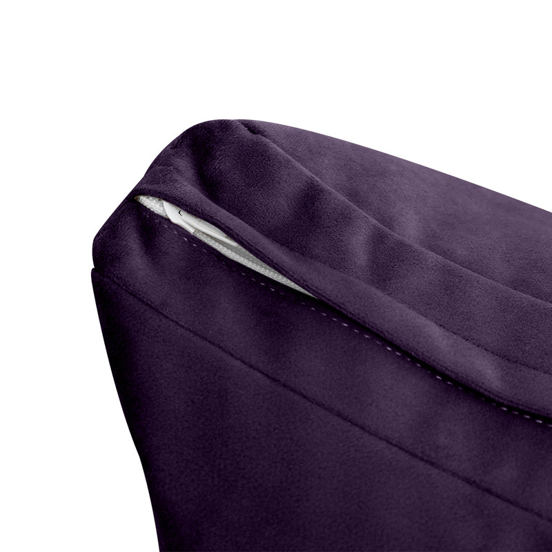 STYLE V2 - Velvet Indoor Daybed Bolster Backrest Cushion Pillow |COVERS ONLY|