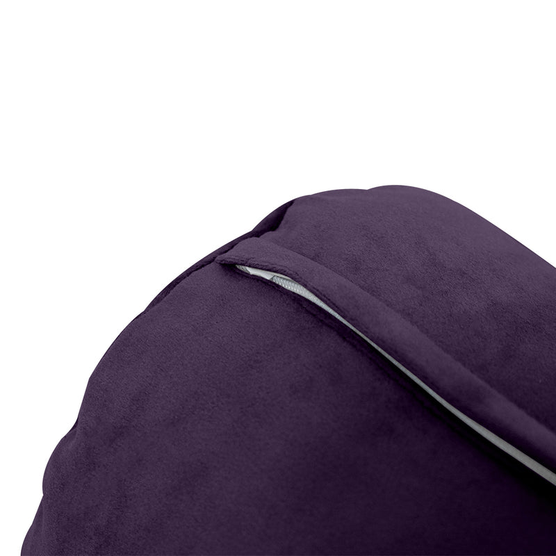 STYLE V6 - Velvet Indoor Daybed Mattress Bolster Pillow |COVERS ONLY|