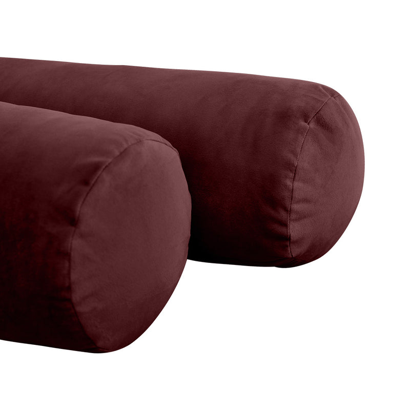 STYLE V5 - Velvet Indoor Daybed Mattress Bolster Cushion Pillow Complete Set