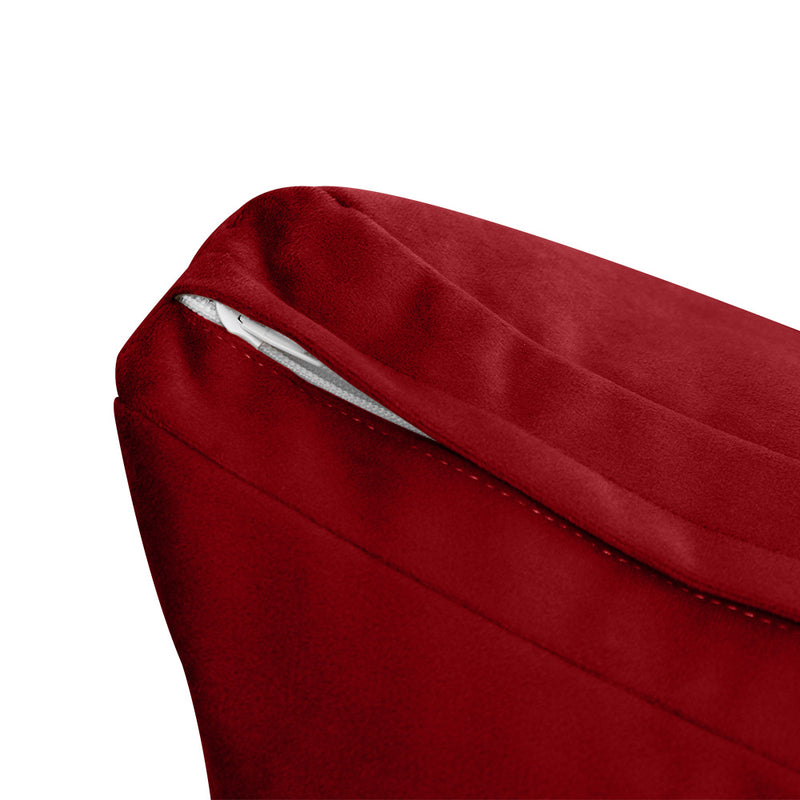 STYLE V2 - Velvet Indoor Daybed Bolster Backrest Cushion Pillow |COVERS ONLY|