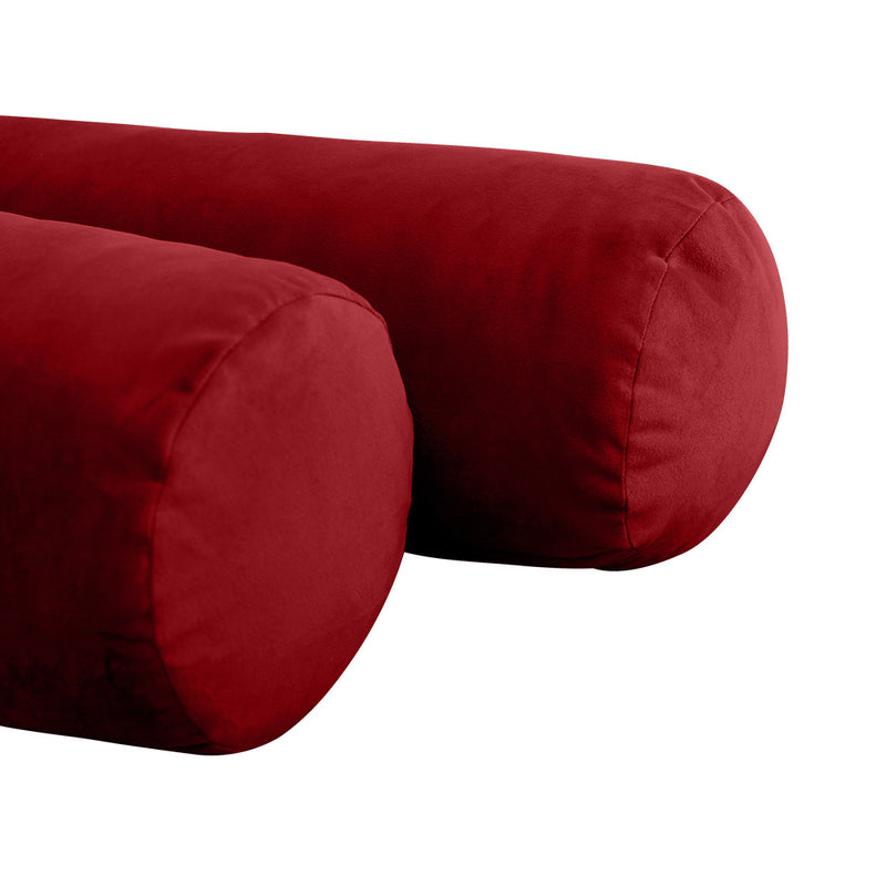 STYLE V6 - Velvet Indoor Daybed Mattress Bolster Cushion Pillow Complete Set