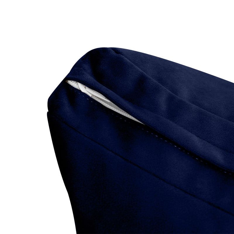 STYLE V2 - Velvet Indoor Daybed Bolster Backrest Cushion Pillow |COVERS ONLY|
