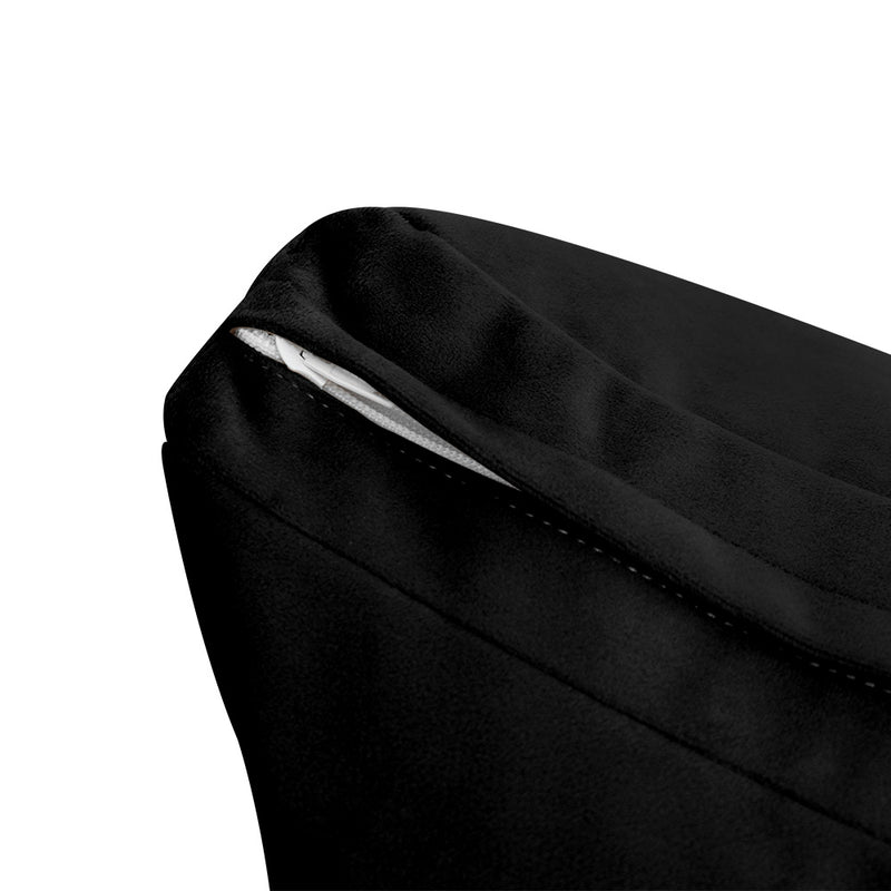 STYLE V2 - Velvet Indoor Daybed Bolster Backrest Cushion Pillow |COVERS ONLY|