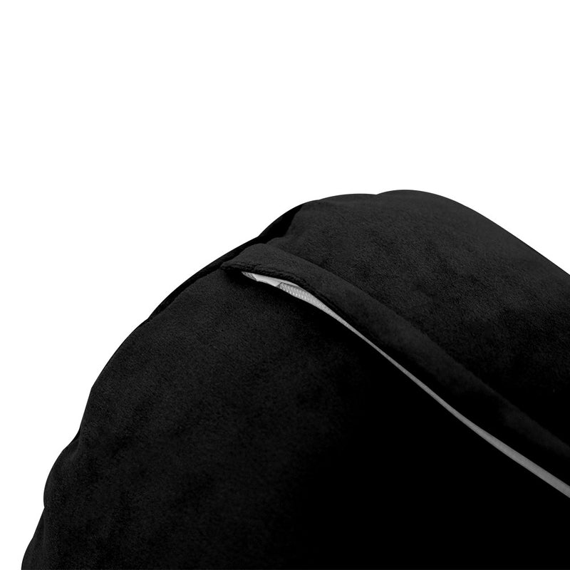 STYLE V6 - Velvet Indoor Daybed Mattress Bolster Pillow |COVERS ONLY|
