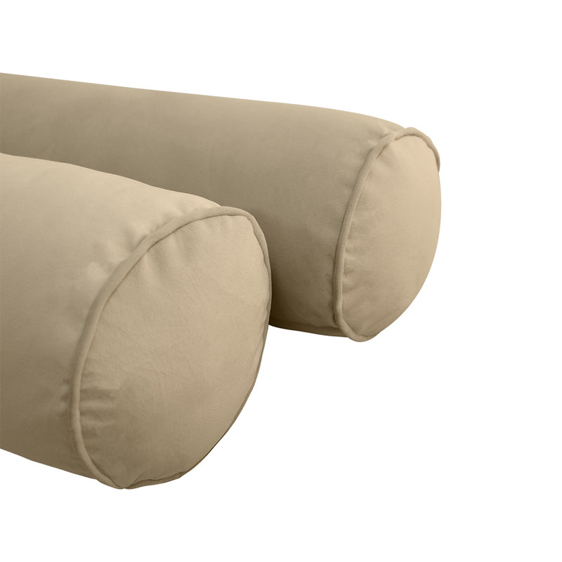 STYLE V5 - Velvet Indoor Daybed Mattress Bolster Cushion Pillow Complete Set