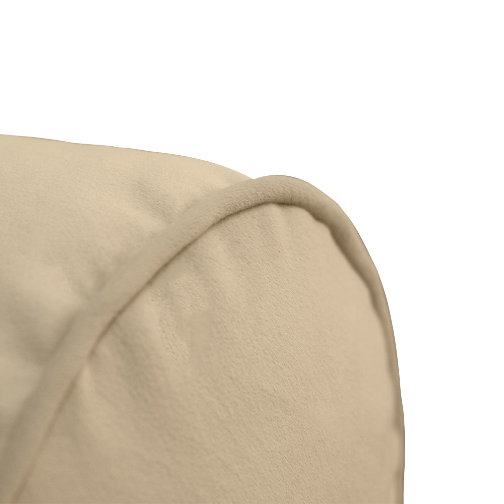 STYLE V5 - Velvet Indoor Daybed Bolster Pillow Cushion |COVERS ONLY|
