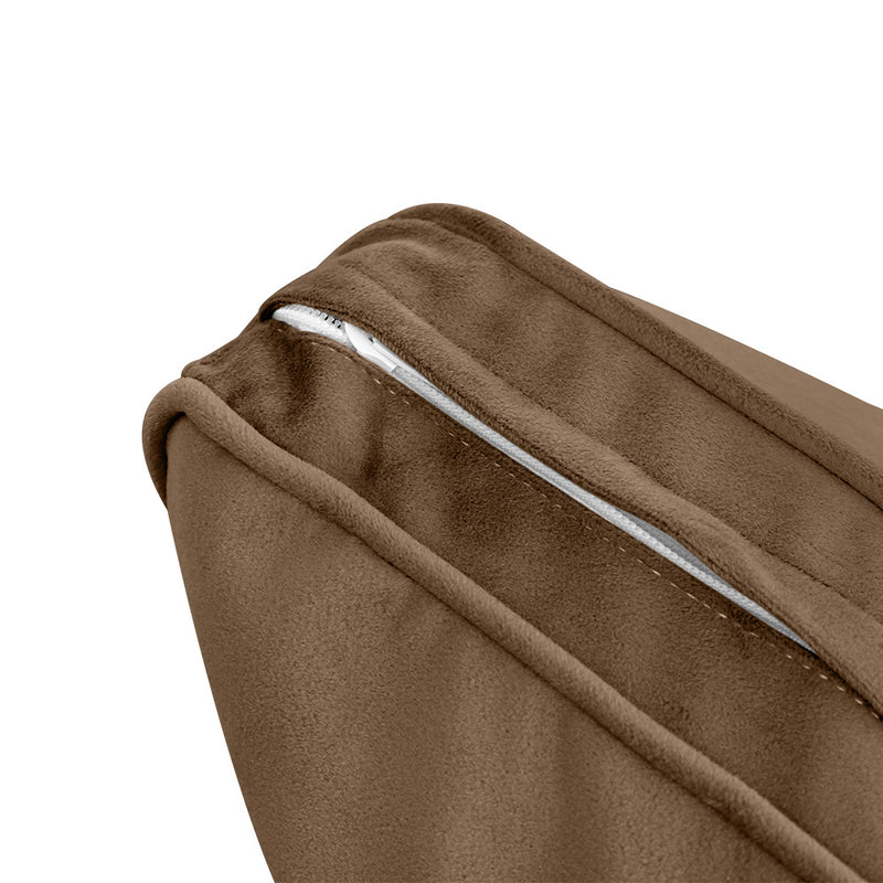 STYLE V3 - Velvet Indoor Daybed Bolster Backrest Cushion Pillow |COVERS ONLY|