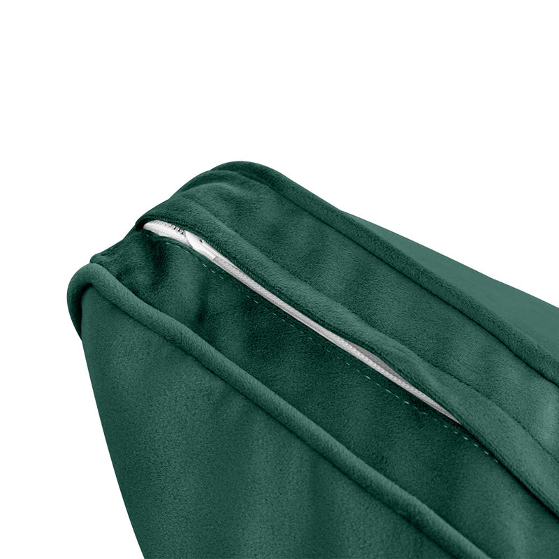 STYLE V2 - Velvet Indoor Daybed Bolster Backrest Cushion Pillow |COVERS ONLY|