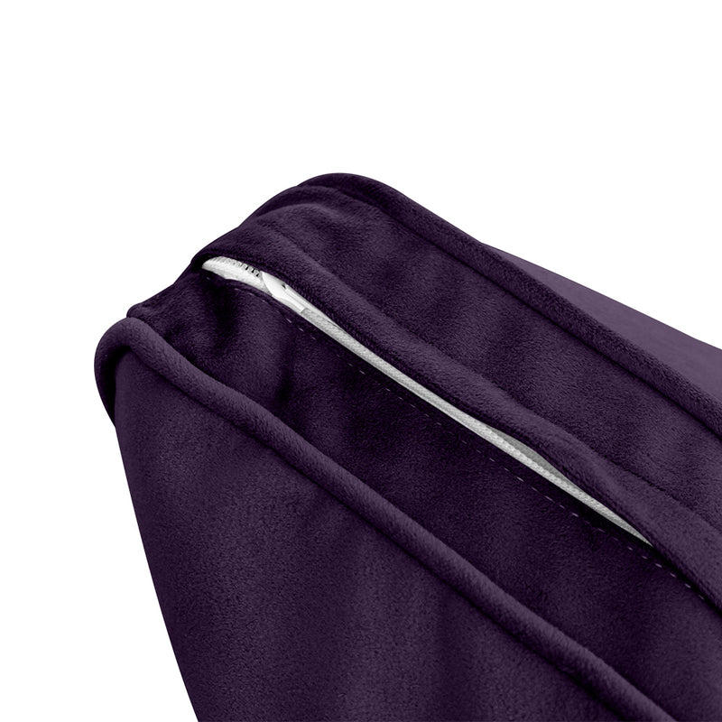 STYLE V2 - Velvet Indoor Daybed Bolster Backrest Cushion Pillow |COVERS ONLY|