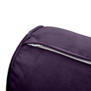 STYLE V4 - Velvet Indoor Daybed Bolster Backrest Cushion Pillow |COVERS ONLY|