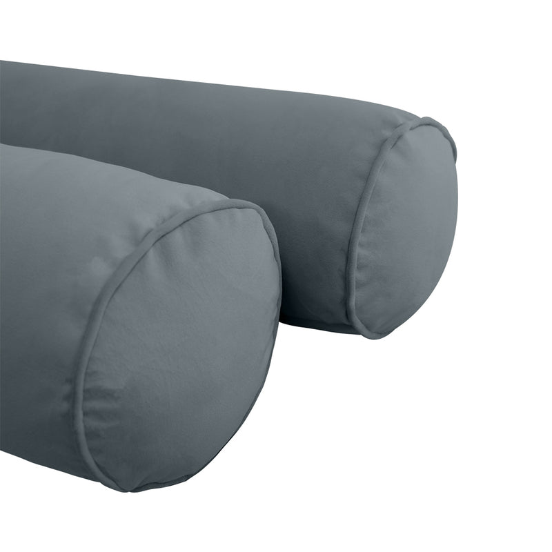 STYLE V5 - Velvet Indoor Daybed Mattress Bolster Cushion Pillow Complete Set