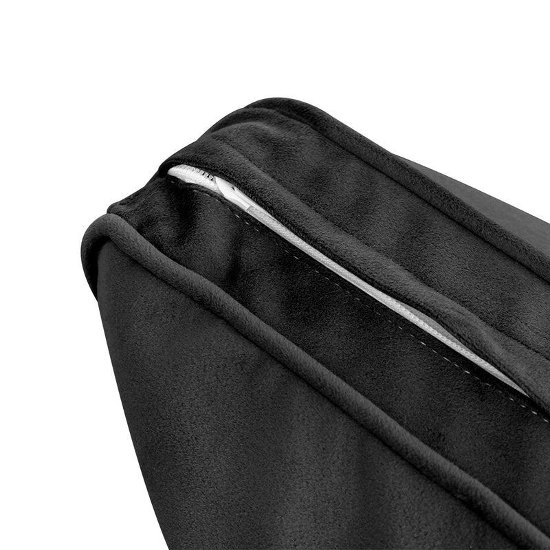 STYLE V2 - Velvet Indoor Daybed Bolster Backrest Cushion Pillow |COVERS ONLY|