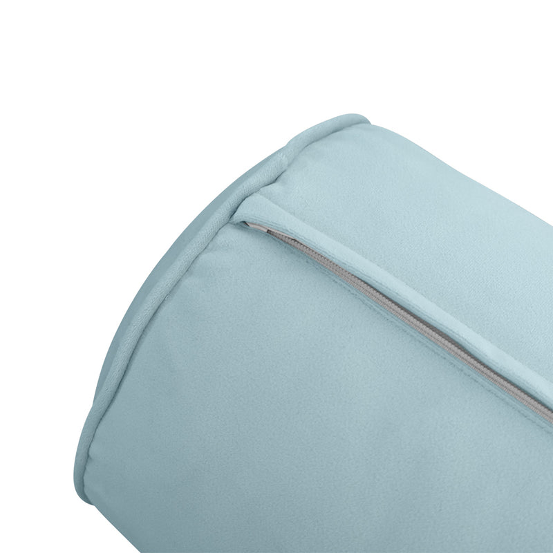 STYLE V2 - Velvet Indoor Daybed Bolster Backrest Cushion Pillow |COVERS ONLY|