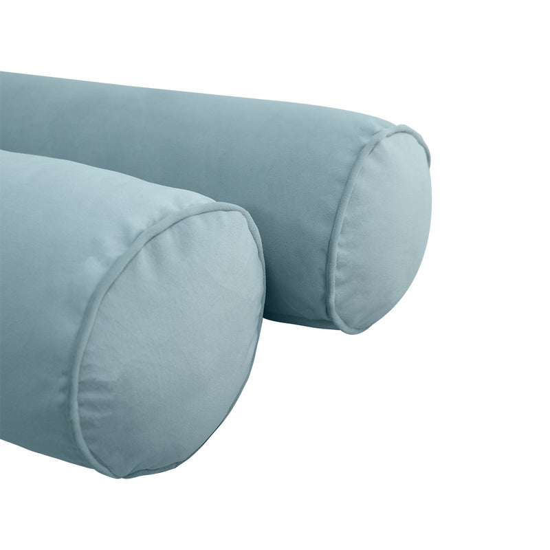 STYLE V5 - Velvet Indoor Daybed Mattress Bolster Cushion Pillow Complete Set
