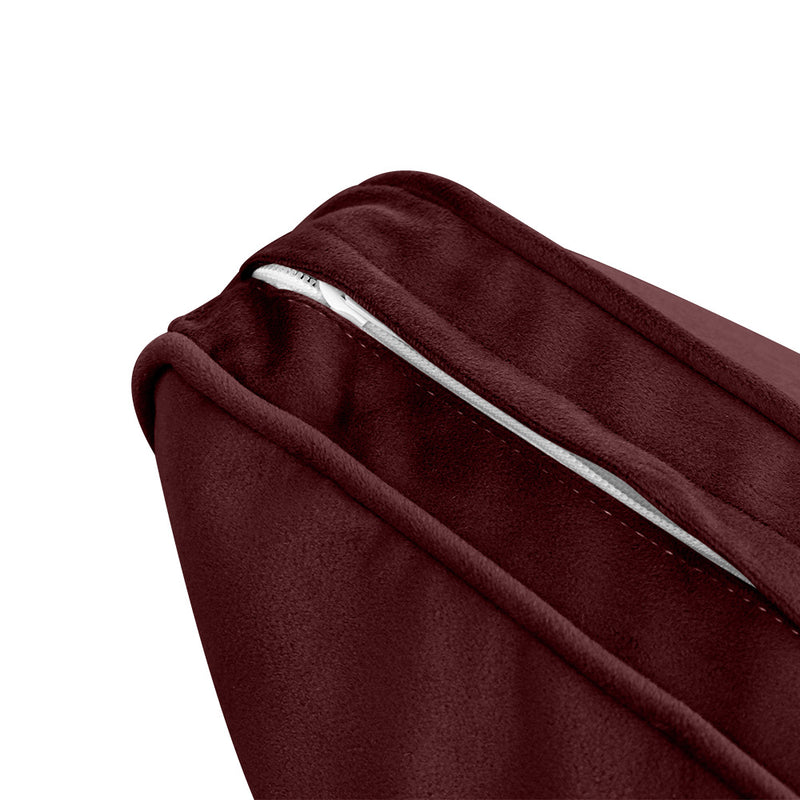STYLE V2 - Velvet Indoor Daybed Bolster Backrest Cushion Pillow |COVERS ONLY|