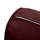 STYLE V4 - Velvet Indoor Daybed Bolster Backrest Cushion Pillow |COVERS ONLY|