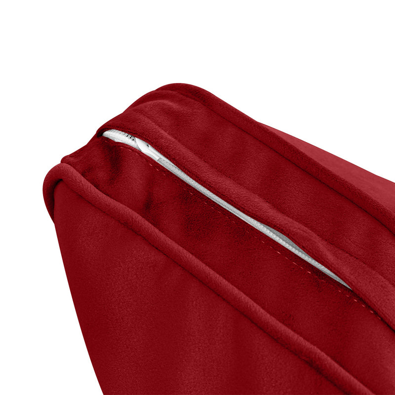 STYLE V2 - Velvet Indoor Daybed Bolster Backrest Cushion Pillow |COVERS ONLY|