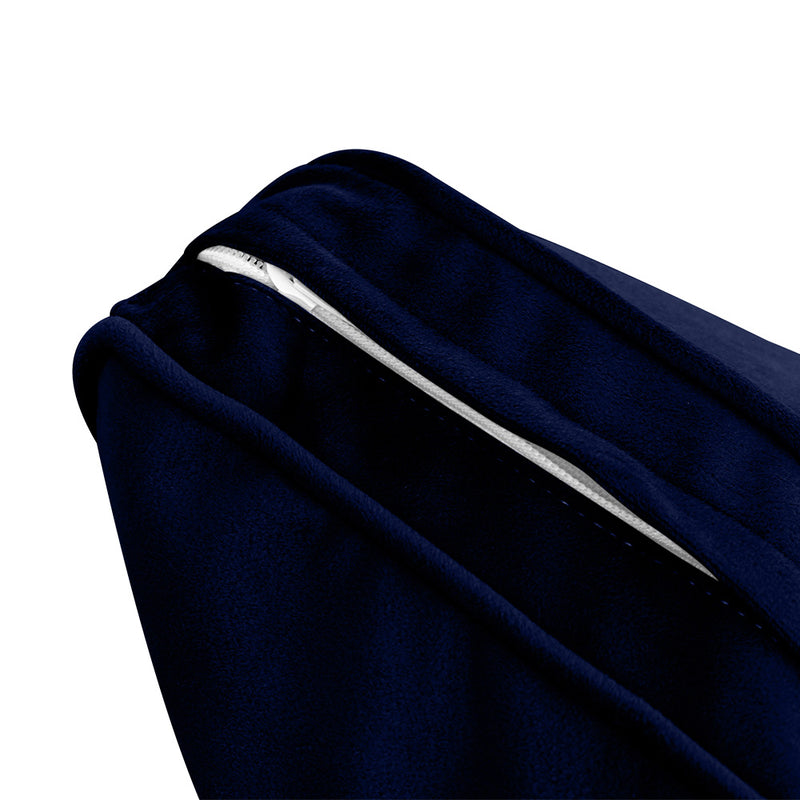 STYLE V2 - Velvet Indoor Daybed Bolster Backrest Cushion Pillow |COVERS ONLY|