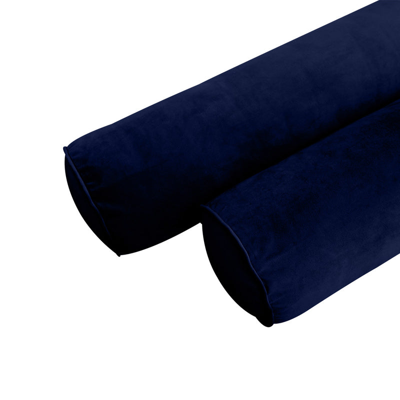 STYLE V5 - Velvet Indoor Daybed Mattress Bolster Cushion Pillow Complete Set