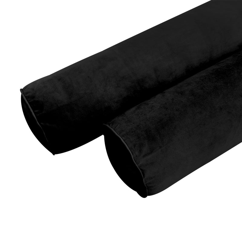 STYLE V5 - Velvet Indoor Daybed Mattress Bolster Cushion Pillow Complete Set
