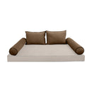 STYLE V1 - Velvet Indoor Daybed Bolster Backrest Cushion Pillow |COVERS ONLY|