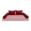STYLE V1 - Velvet Indoor Daybed Bolster Backrest Cushion Pillow |COVERS ONLY|
