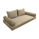 STYLE V1 - Velvet Indoor Daybed Mattress Bolster Backrest Cushion Pillow Complete Set