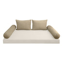 STYLE V1 - Velvet Indoor Daybed Bolster Backrest Cushion Pillow |COVERS ONLY|