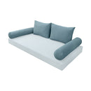 STYLE V1 - Velvet Indoor Daybed Bolster Backrest Cushion Pillow |COVERS ONLY|