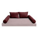 STYLE V1 - Velvet Indoor Daybed Bolster Backrest Cushion Pillow |COVERS ONLY|