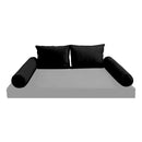STYLE V1 - Velvet Indoor Daybed Bolster Backrest Cushion Pillow |COVERS ONLY|