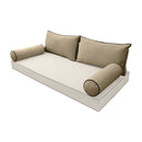 STYLE V2 - Velvet Indoor Daybed Bolster Backrest Cushion Pillow |COVERS ONLY|