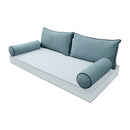 STYLE V2 - Velvet Indoor Daybed Bolster Backrest Cushion Pillow |COVERS ONLY|