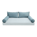 STYLE V2 - Velvet Indoor Daybed Bolster Backrest Cushion Pillow |COVERS ONLY|