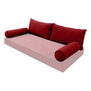 STYLE V2 - Velvet Indoor Daybed Bolster Backrest Cushion Pillow |COVERS ONLY|