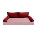 STYLE V2 - Velvet Indoor Daybed Bolster Backrest Cushion Pillow |COVERS ONLY|